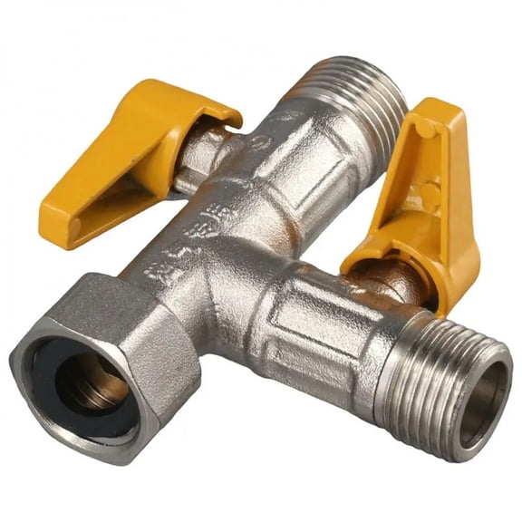Brass Water Diverter 3 Way Shower Diverter Valve T Adapter Shower Head Shut-Off Valve Heavy Duty Water Flow