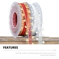thumbnail image 5 of CIMAXIC christmas 1 Roll Pentagram Pattern Ribbon Christmas Tree New Year Decoration Ribbon,590.55"X0.98"X0.98", 5 of 5