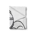 thumbnail image 2 of Sloth Soft Flannel Fleece Throw Blanket, Im So Lazy but Very Hand Drawn Animal Heart Shape Funny Doodle Artwork, Cozy Plush for Indoor and Outdoor Use, 60" x 80", Grey Pink, by Ambesonne, 2 of 6