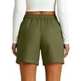 thumbnail image 4 of Cotton Linen Shorts for Women Plus Size Drawstring Elastic Waist Summer Beach Vacation Bermuda Shorts with Pockets,XL, 4 of 5