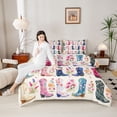 thumbnail image 4 of Manfei Adults Female Western Cowgirl Boots Bedding Comforter Set 2pcs,Chic Floral Flowers Twin Comforter Sets Microfiber,Exotic Style Breathable Bedding Set,Super Cozy Room Decor,Reversible, 4 of 8