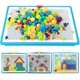 thumbnail image 1 of 685pcs Jigsaw Puzzle Mix Colour Mushroom Nails With Numers Letters Pegboard Educational Construction Creative Diy Mosaic Toys Birthday For Kids Age Ov, 1 of 5