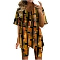 thumbnail image 2 of Ensembles Deux Pièces pour Femmes Mode Blouse Col en V Manches Courtes Hauts Shorts Ensemble Décontracté Ensembles Deux Pièces pour Femmes Sortie en Liquidation, 2 of 4