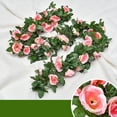 thumbnail image 3 of Artificial Rose Garland Hanging Simple Faux Rose Vine Floral Garland Decoration, 3 of 10