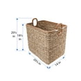thumbnail image 2 of Kouboo Rectangular Handwoven Anson Storage Basket, Stackable Oval Laundry Baskets, Storage Totes For Throw Blankets, Bathroom, Bedroom, Living Room, 2 of 7
