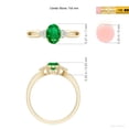 thumbnail image 6 of ANGARA Natural Solitaire Emerald Split Shank Engagement Ring with Trio Diamonds in 14K Yellow Gold for Women (Size-7x5mm) | May Birthstone, Anniversary, Jewelry Gift for Women | Natural Emerald Ring, 6 of 10