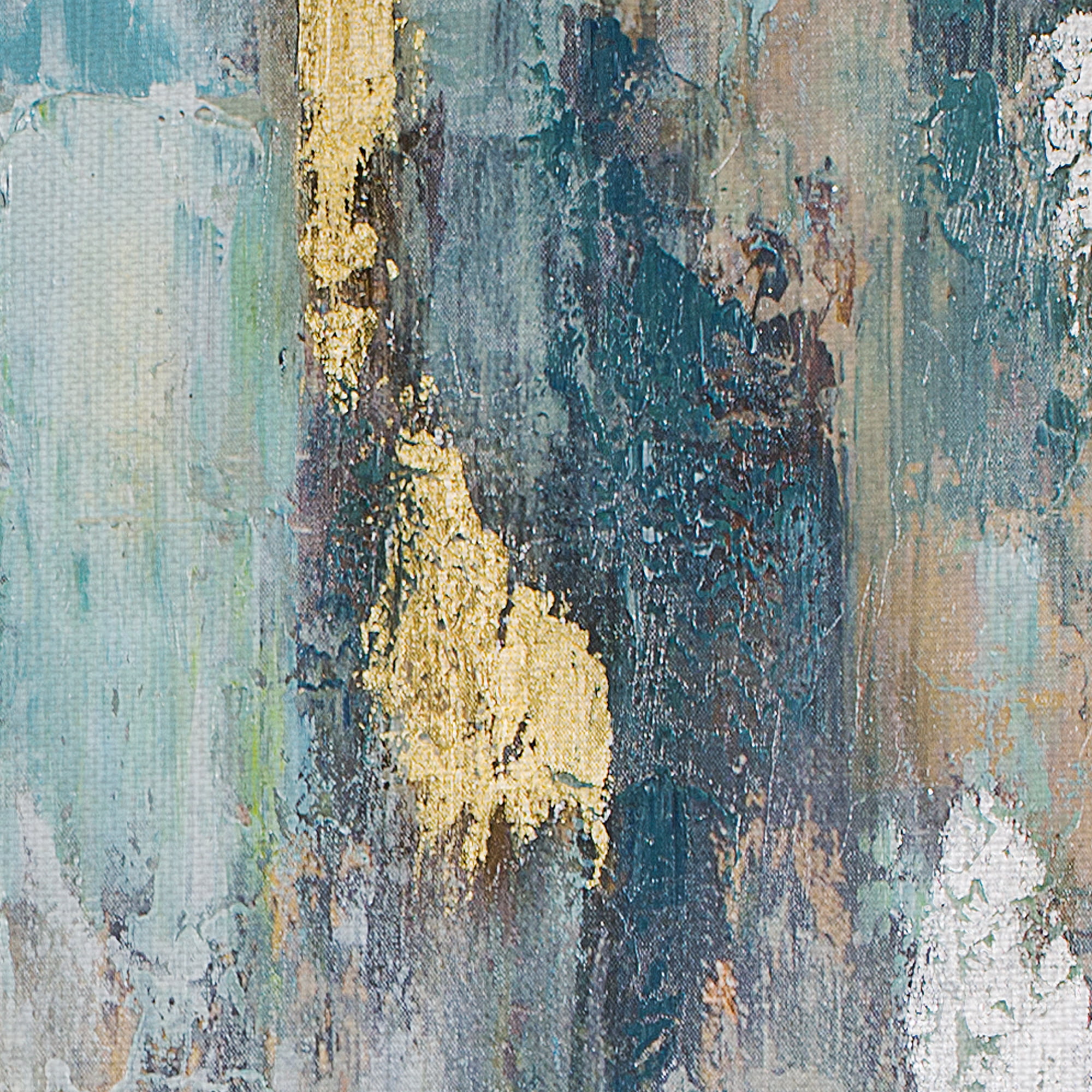 Masterpiece Art Gallery Blue & Gold Rain by Willowbrook Canvas Art Print 30" x 40"