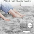 thumbnail image 3 of 8x10 Area Rugs for Living Room, Ultra Soft Fluffy Rugs for Bedroom, Anti-Skid High Pile Indoor Carpet for Nursery, Study Room, Playroom, Home Decoration, Tie-Dyed Light Grey, 3 of 6