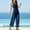 Navy, variant on Wensltd Women Jumpsuits Sleeveless Wide Leg Long Pant With Pockets