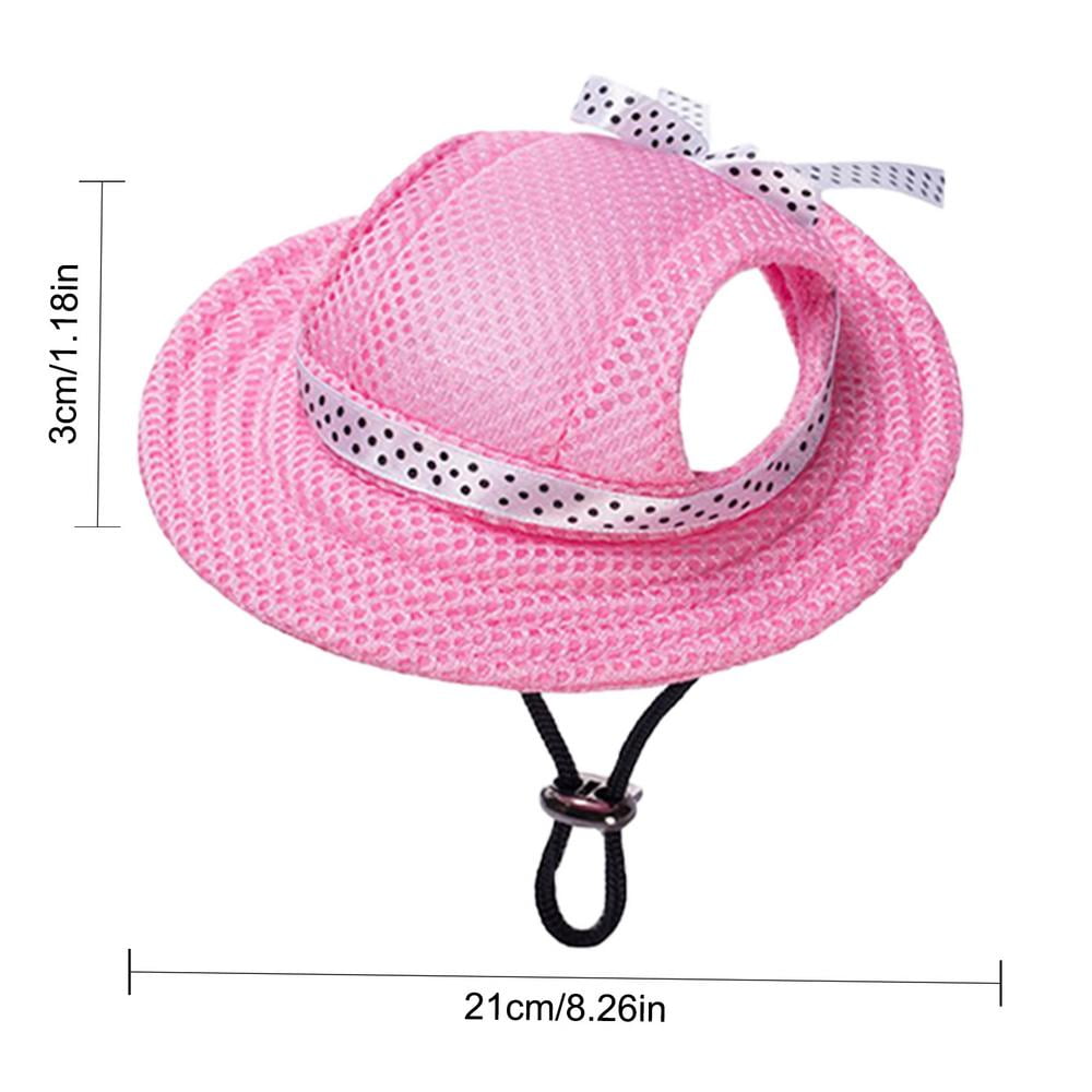 Summer Pet Round Hat | Round Brim Dog Hat, Outdoor Breathable Sun 