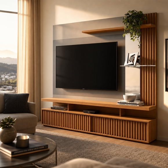Panel para TV Bossa Maragogi Color Freijo/Off White 60"