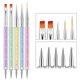 thumbnail image 4 of 8 Uds. Pinceles para decoración de uñas, pincel para delineador de uñas de doble punta, bolígrafo punteador, herramientas de dibujo para taladro de punto de decoración de uñas, pincel para d, 4 of 5