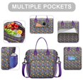 thumbnail image 2 of Colorful Dinosaurs Floral Motifs Pattern Womens Lunch Box for Work,Insulated Large Lunch Bag for Tween and Teen,Loncheras Para Mujer,Leakproof Adult Lunch Bag for Work,Beach,Travel,Picnic,Camping, 2 of 7