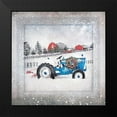 thumbnail image 2 of Bluebird Barn 20x20 Black Modern Framed Museum Art Print Titled - Christmas Tractor, 2 of 5