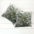 thumbnail image 6 of Ambesonne Eucalyptus Leaves Throw Pillow Cover 2 Pack, Love of Nature, 16", Mustard and Reseda Green, 6 of 7