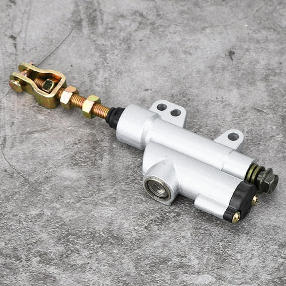 Rear Foot Brake Hydraulic Master Cylinder Pump Silver for Motorbike ATV Dirt Bike