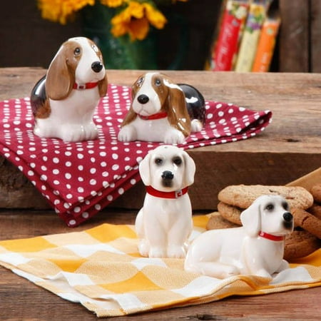 Rabbit Salt Pepper The Pioneer Woman Autumn Harvest Charlie & Walter And Lucy & Duke Salt and Pepper Shakers Set ()