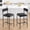 2pcs-Black, variant on 25.5 Inch Bar Stools Set of 4, PU Leather Upholstered Counter Height Bar Stools with Back Support & Footrest, Heavy Duty Metal Frame Bar Chairs for Kitchen Counter Island Dining Room, Gray
