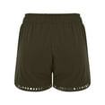 thumbnail image 5 of AILIYIL Women'S Solid Color Elastic Drawstring Wide Leg Linen Cotton Hollow Hollow Short Fashion Shorts (Army Green,L), 5 of 8