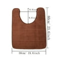 thumbnail image 5 of KingShop Thickened for Toilet Memory Foam Contour Bath Carpet U-shaped Bath Mat Bathroom Carpet Soft Non-slip Dry Fast Absorbent Toilet Seat, 5 of 5
