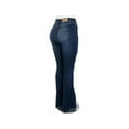 thumbnail image 2 of Jack David Women's Juniors 70s Trendy Flared Fitted Bell Bottom Denim Jeans, 2 of 4