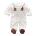 thumbnail image 2 of Baby Onesies Jumpsuit Hooded Long Sleeve Fleece Rompers, 2 of 7