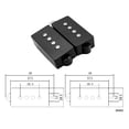 thumbnail image 2 of Paquete de 2 Pastillas de Bajo Eléctrico Negro Con Tornillos DIY Luthier Supply perfke 4 String Bass Pickup, 2 of 8