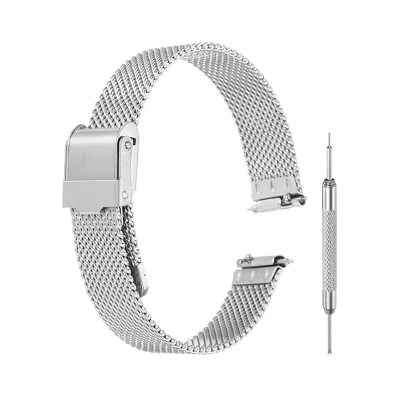 Mesh Watch Bands for Men Women, Stainless Steel Quick Release Mesh Watch Strap with Tools(12mm, Silver)