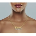 thumbnail image 4 of 14K Gold  Two Tone Name Plate Necklace | Style #77, 4 of 4