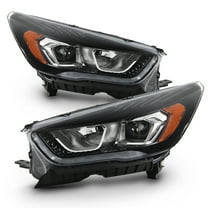 AKKON - For 2017-2019 Ford Escape OE Projector Headlights w/ Light Tube LED DRL - Black Housing Replacement