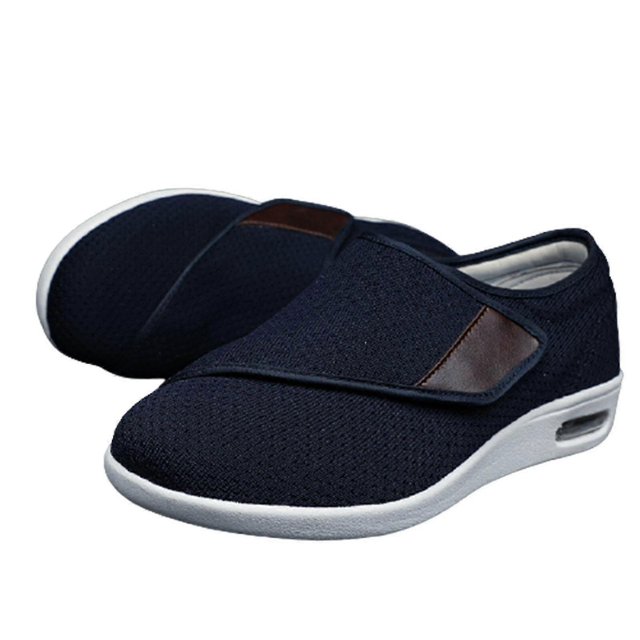Wide Adjusting Soft Comfortable Shoes Orthopedic Walking Shoes For The Old Breathable Hook-and-loop