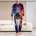 thumbnail image 6 of The Flash Women Men Pajamas Zipper Onesie Jumpsuit Hooded One Piece Sleepwear, 6 of 8