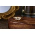 thumbnail image 2 of 14K Yellow Gold Marquise Oval Shape Moissanite Crown Engagement Ring for Women, 2 of 5