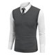 thumbnail image 5 of Camiseta sin mangas de punto para hombre, cuello en V, primavera, lisa, ligera, para hacer ejercicio, 5 of 6