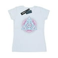 thumbnail image 1 of Harry Potter Womens Neon Deathly Hallows Cotton T-Shirt, 1 of 5