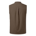 thumbnail image 3 of Gamivast Linen Tank Tops for Men Band Collar Sleeveless Beachwear Casual Sleeveless Shirts Regular Fit Solid Lightweight Soft Muscle Shirts Summer Tops, 3 of 4