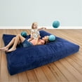 thumbnail image 2 of CordaRoy's Plush Fur Sensory Crash Pad for Kids and Adults, Navy, 2 of 9
