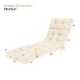 thumbnail image 3 of Costway 2PCS 73" Lounge Chaise Cushion Padded Recliner Cushion Indoor Outdoor Beige, 3 of 10
