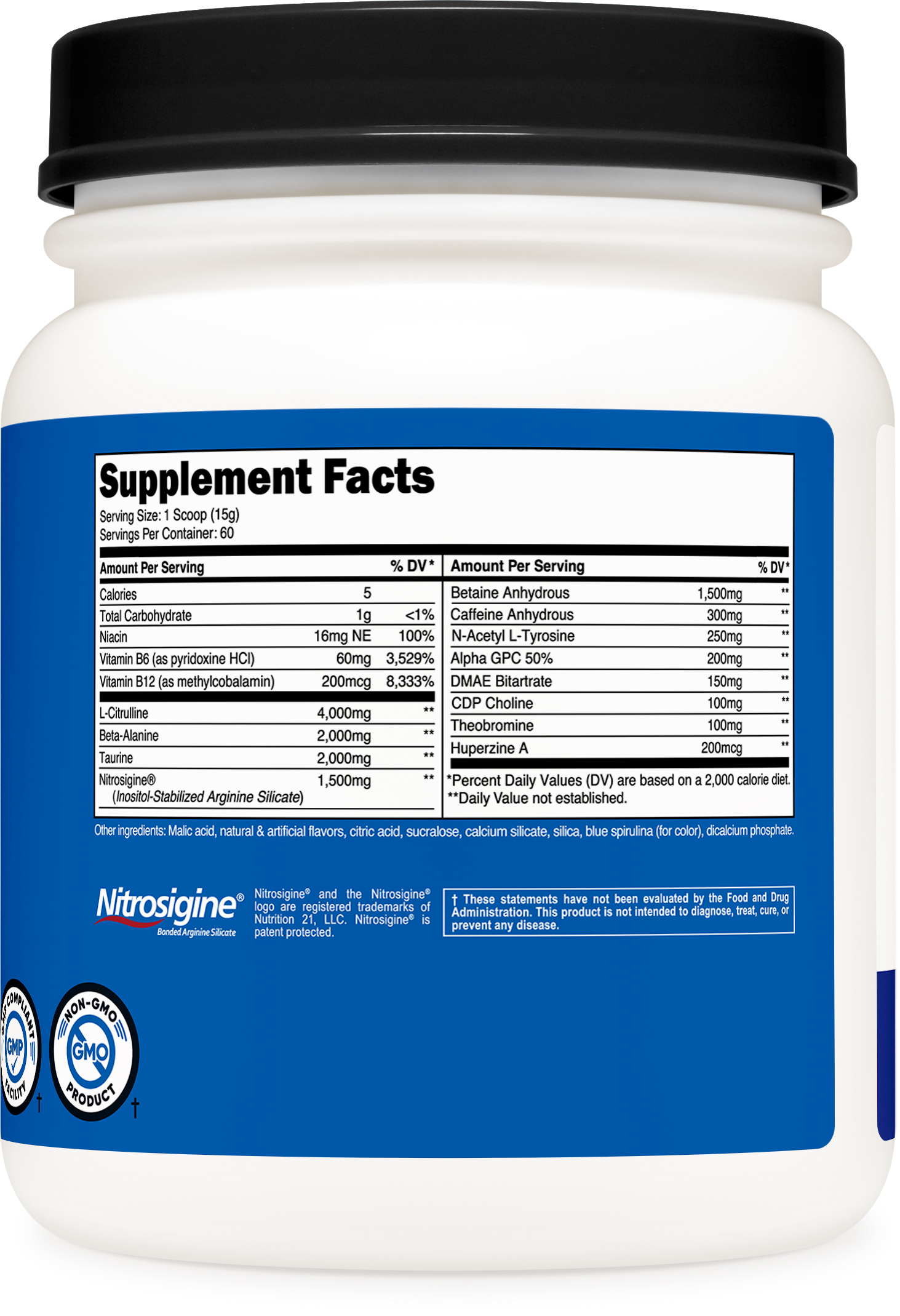 Nutricost PreX Xtreme PreWorkout Complex Powder, Blue Raspberry, 60