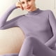 thumbnail image 5 of Ropa interior térmica para mujer, conjunto de calzoncillos largos con capa base, trajes superiores e inferiores para deportes de invierno, color morado, 5 of 8