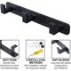 thumbnail image 3 of Coat Rack, Heavy Duty Triple Coat Rack, Wall Mount and Adhesive Wall Hooks, Rustic Coat Hook/Key Hook Rail for Bathroom Kitchen Entrance (3 Black Hook, 3 of 5