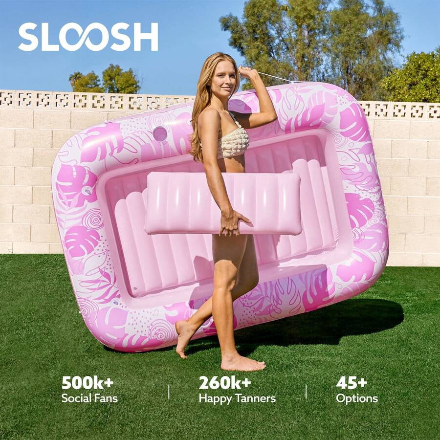 70" X 46" Swimming Pool Floating Tanning Pool Hammock Lounger, Water Inflatable Float Bed Inflatable Tanning Pool Lounger Float Large Suntan Tub Pool Floats Sun Tan Tub Ice Bath Tub Tanning Bed Blow