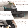 thumbnail image 2 of ANPOO Round Lift Top Coffee Table with Storage, 34.6" Fluted Center Table for Living Room, Modern Circle Drum Table, Mid Century Furniture for Small Space, 2 of 7