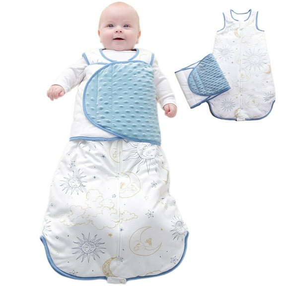 Baby Sleep Sack0-5Months -Transitional Swaddle Sleepsack with Two Ways Zipper
