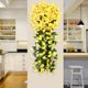 thumbnail image 3 of Flor violeta artificial reutilizable para colgar en la pared, decoración de ramo violeta (amarillo), 3 of 8