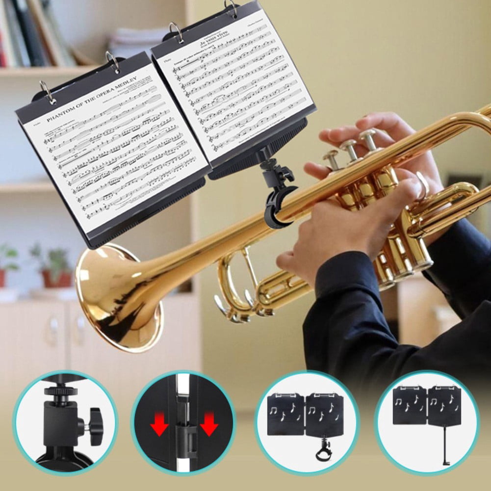 Adjustable Marching Music Holder: Metal Lyres for Clarinets, Oboes & Trumpets