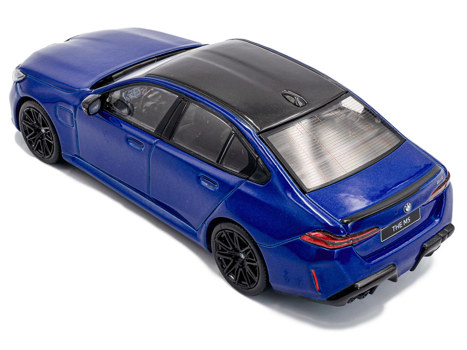 2024 BMW M5 Sedan Marina Bay Blue Metallic with Black Top 1/43 Diecast Model Car by Solido