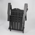 thumbnail image 6 of Adirondack Chair, Outdoor Chair, Folding Chair&nbsp;with Dual Cup Holder, HDPE Composite Folding Design and Wood Texture for Patio, Garden, Deck, Black, 6 of 7