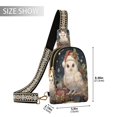 thumbnail image 2 of Stylish Leather Crossbody Bag 8.46x5.9x2.16In Easy To Carry Multi-Purpose Travel Hiking Shopping Fashion Bag Warm Cute Christmas Owl, 2 of 7