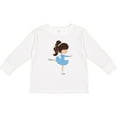 thumbnail image 3 of Inktastic Figure Skating, Ice Skating Girl, Brown Hair Girls Long Sleeve Toddler T-Shirt, 3 of 5